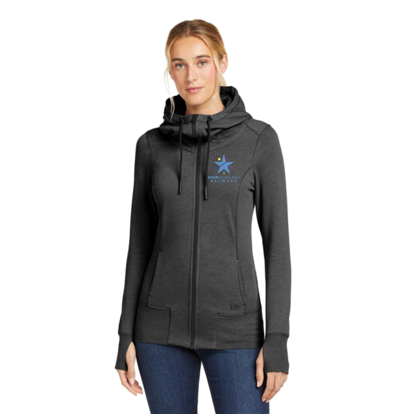 New Era® Women's Tri-Blend Fleece Full-Zip Hoodie