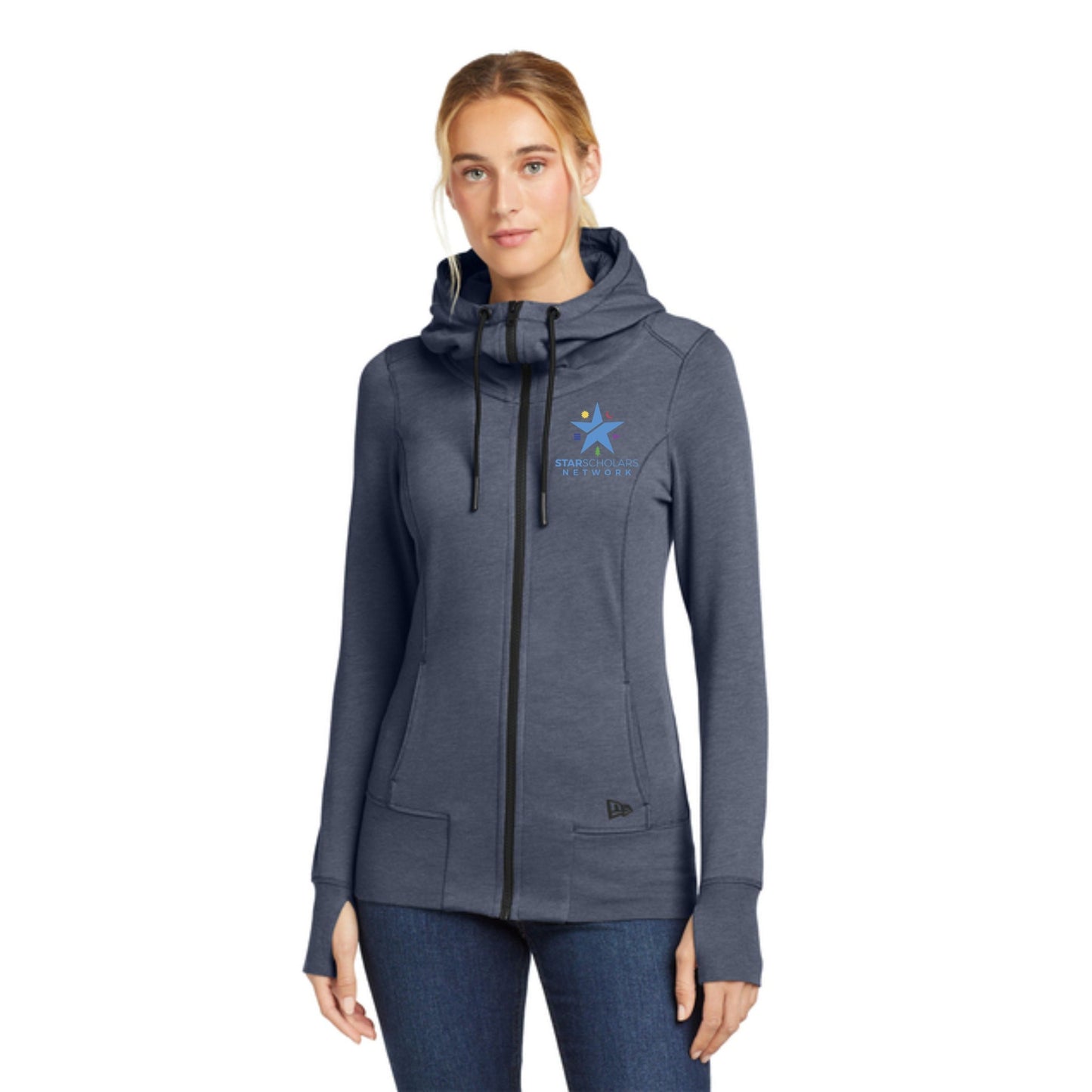 New Era® Women's Tri-Blend Fleece Full-Zip Hoodie