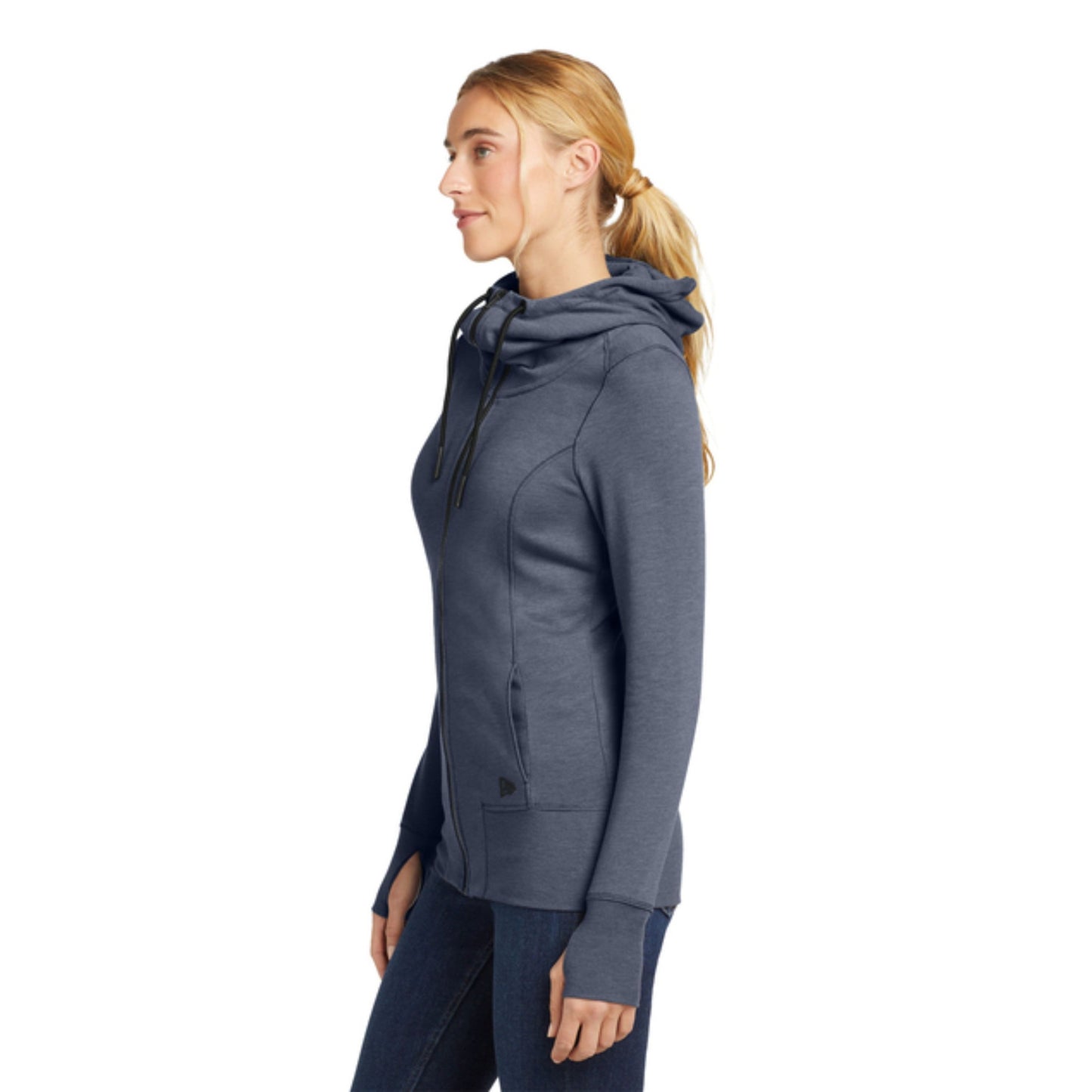 New Era® Women's Tri-Blend Fleece Full-Zip Hoodie